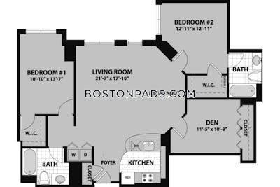 Waltham Apartment for rent 2 Bedrooms 2 Baths - $3,317