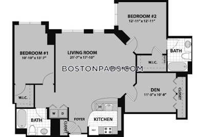 Waltham Apartment for rent 2 Bedrooms 2 Baths - $3,057